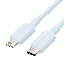 KÁBEL USB-C 2.0 -> Lightning, (3A, blue) 1m, Vention