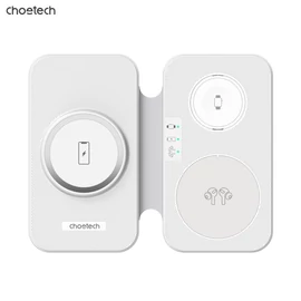 TÖLTŐ 3-1 hajtogatható, wireless, fehér, Choetech