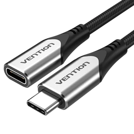 KÁBEL USB-C 3.1/M -> USB-C 3.1/F, 0,5m, (hoss,szöv), Vention