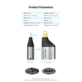 ADAPTER USB-C --> Displayport , Vention
