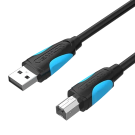 KÁBEL USB-A 2.0 -> USB-B 2.0 (fekete), 8m, Vention