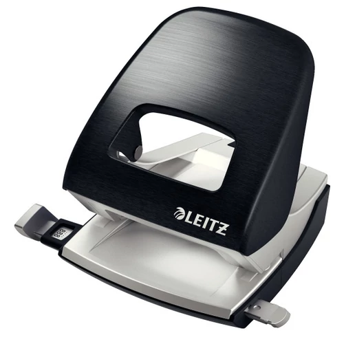 Lyukasztó, kétlyukú, 30 lap, fém, LEITZ 