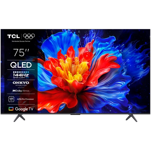 TCL 75P8K LED Televízió 189cm 4K QLED HDR Google TV