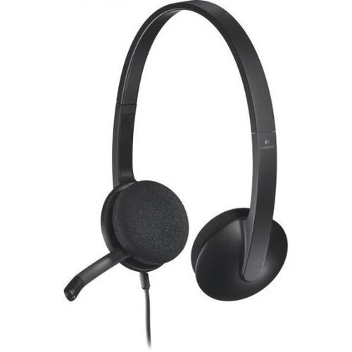 Fejhallgató, mikrofonnal, USB csatlakozás, LOGITECH 