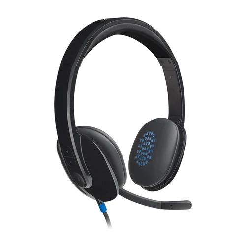 Fejhallgató, mikrofonnal, USB csatlakozás, LOGITECH 