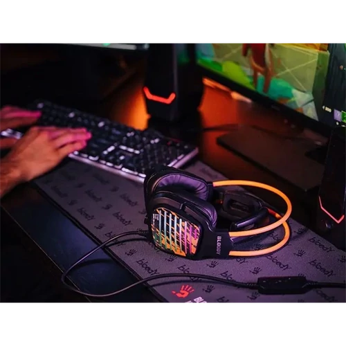 A4-Tech Bloody G565 Energy Black 7.1 USB RGB fekete gamer headset