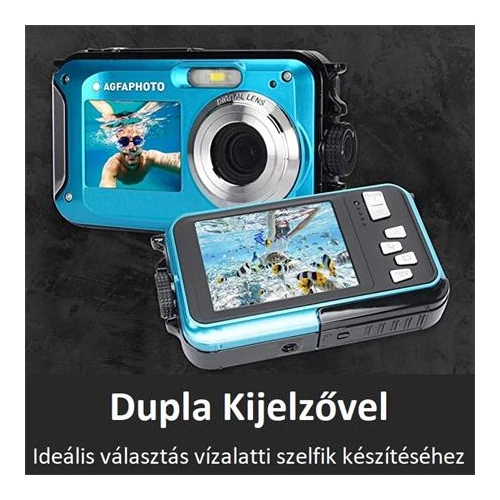 Fényképezőgép, kompakt, digitális, vízálló, AGFAPHOTO 