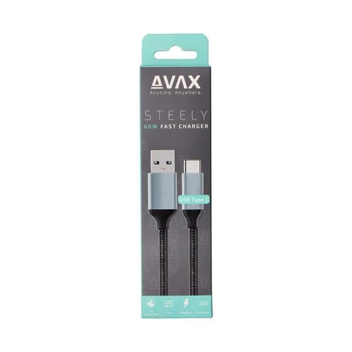 Töltőkábel, USB-A - USB-C, 1,5 m, AVAX 