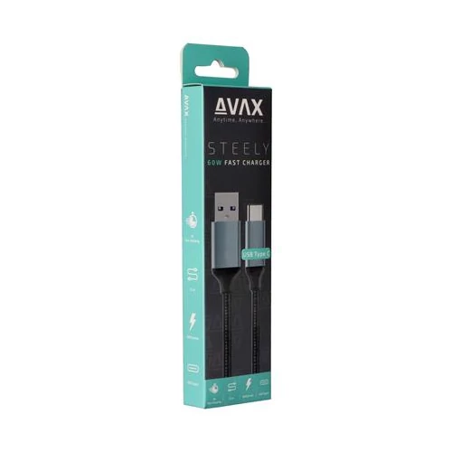 Töltőkábel, USB-A - USB-C, 1,5 m, AVAX 