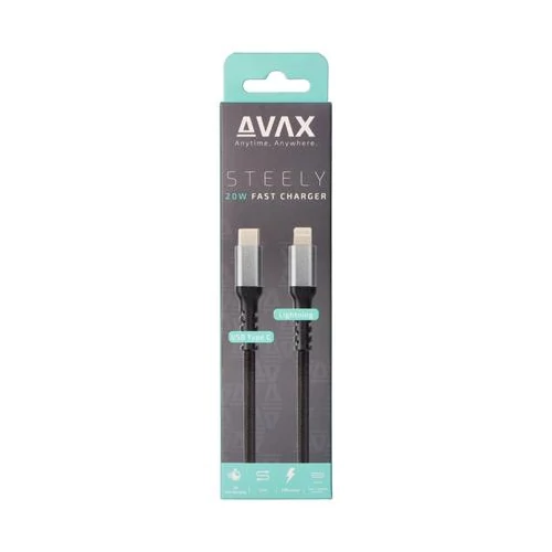 Töltőkábel, USB-C - USB-C, 27W, 1 m, AVAX 