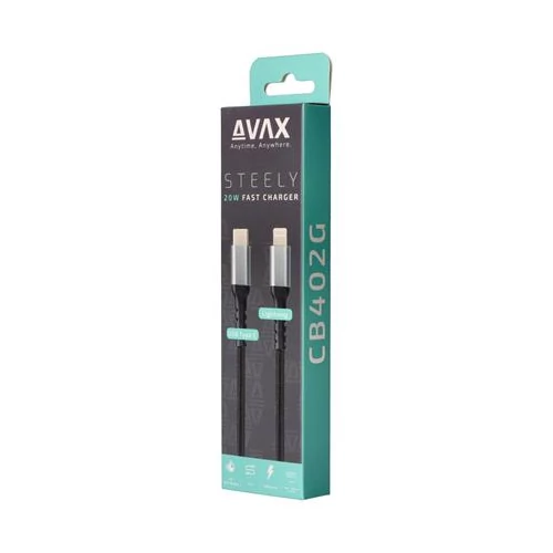 Töltőkábel, USB-C - USB-C, 27W, 1 m, AVAX 