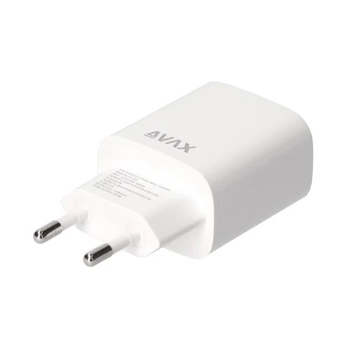Hálózati töltő, USB-A + USB-C, 20W, AVAX 