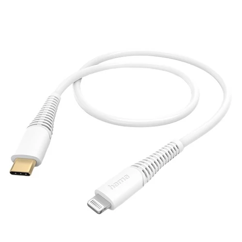 Hama 201603 FIC E3 Lightning - USB Type-C, 1,5m, fehér adatkábel