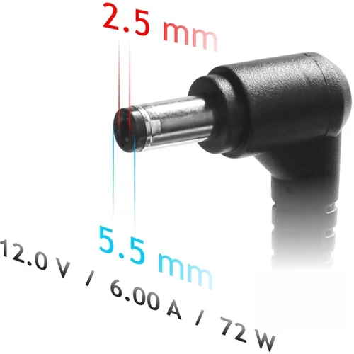Akyga AK-ND-28 12V/6A/72W 5,5x2,5mm notebook hálózati töltő