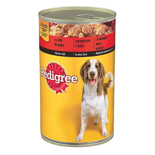 Állateledel konzerv PEDIGREE kutyáknak (marhahús) 400g