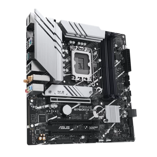 Asus Alaplap - Intel PRIME B760M-A WIFI s1700 (B760, 4xDDR5 7200+MHz, 4xSATA3, 2xM.2, 2xHDMI+DP)