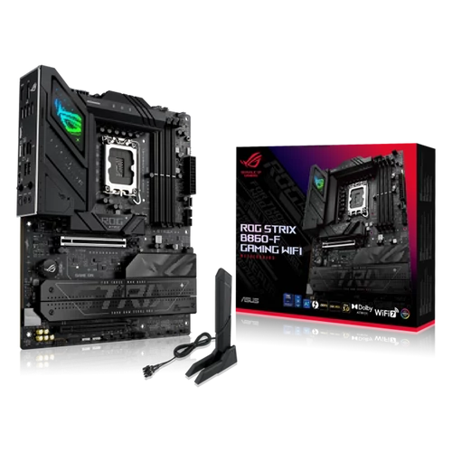 Asus Alaplap - Intel ROG STRIX B860-F GAMING WIFI s1851 (B860, 4xDDR5 9066+MHz, 4xSATA3, 4xM.2, HDMI+DP+Thunderbolt4)
