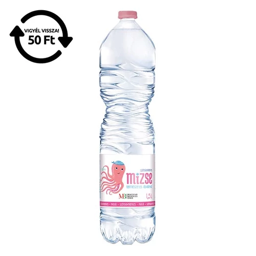 Ásványvíz szénsavmentes MIZSE 1,5L hasáb DRS