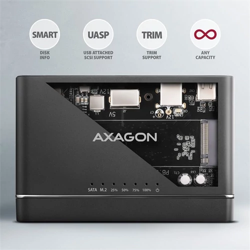 Axagon ADSA-CC USB-C 10Gbps NVMe M.2/SATA 2,5