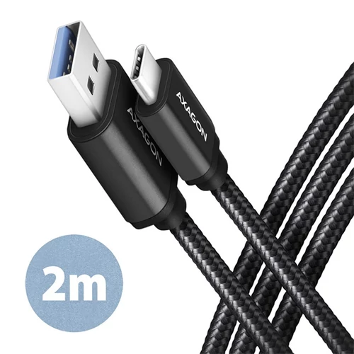 Axagon BUCM3-AM20AB USB-C 3.2 Gen 1 - USB-A 2 m fekete kábel