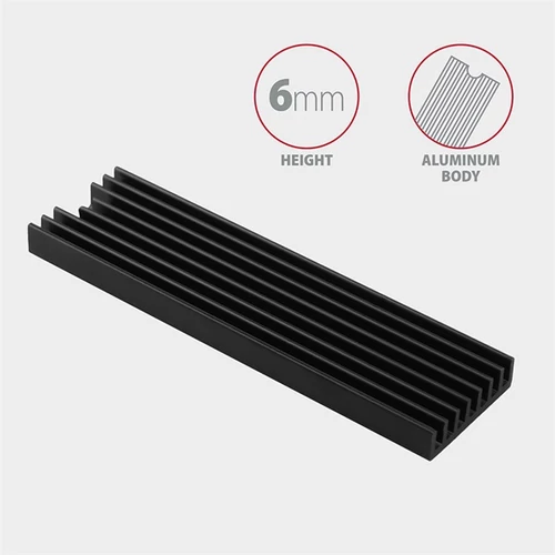 Axagon CLR-M2L6 alumínium passzív hűtő M.2 SSD-hez