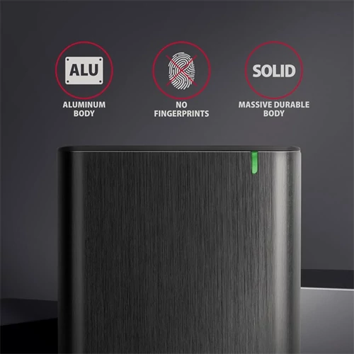 Axagon EE25-A6M USB 3.2 fekete csavar nélküli külső alumínium 2,5