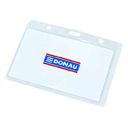 Azonosítókártya tartó, 105x65mm, hajlékony, vízszintes, DONAU, 50db/cs