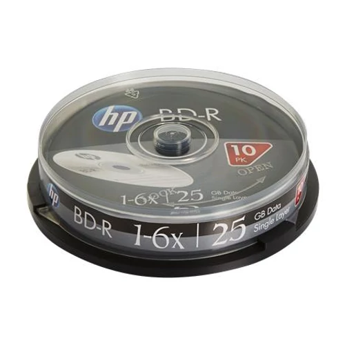 BD-R BluRay lemez, 25GB, 6x, 10 db, hengeren, HP