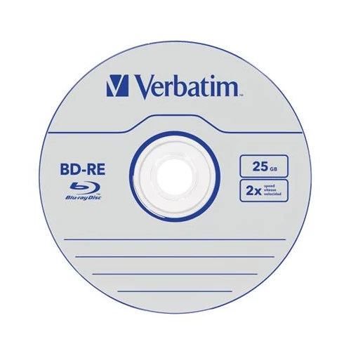 BD-RE BluRay lemez, újraírható, 25GB, 1-2x, 1 db, normál tok, VERBATIM