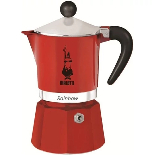 Bialetti Rainbow 6 személyes piros kotyogós kávéfőző
