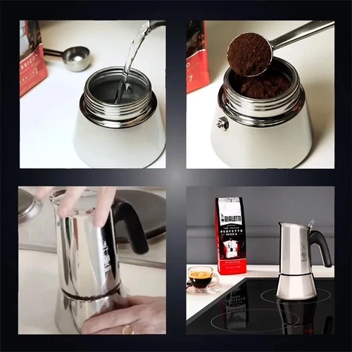 Bialetti Venus 7256/CN 10 személyes indukciós inox kotyogós kávéfőző