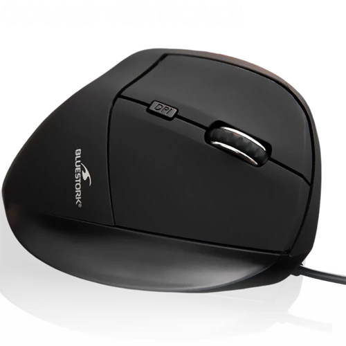 Bluestork Egér - M-W-ERGO (Ergonomic, 2.4G, 7200 DPI, optikai, fekete)