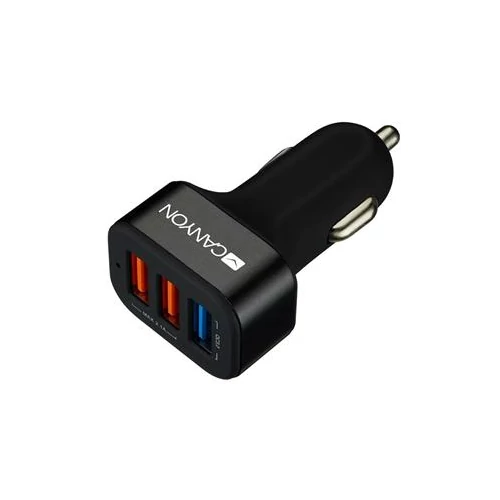 Canyon CNE-CCA07B Triple USB Car Charger Black
