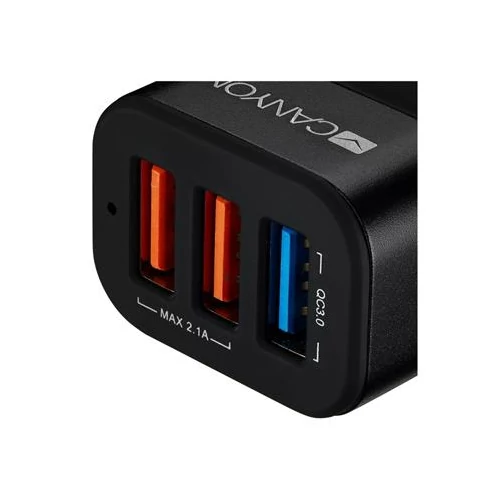 Canyon CNE-CCA07B Triple USB Car Charger Black
