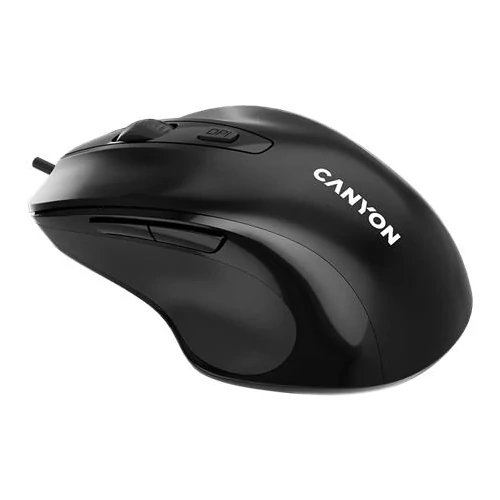 Egér, vezetékes, optikai, USB, CANYON 