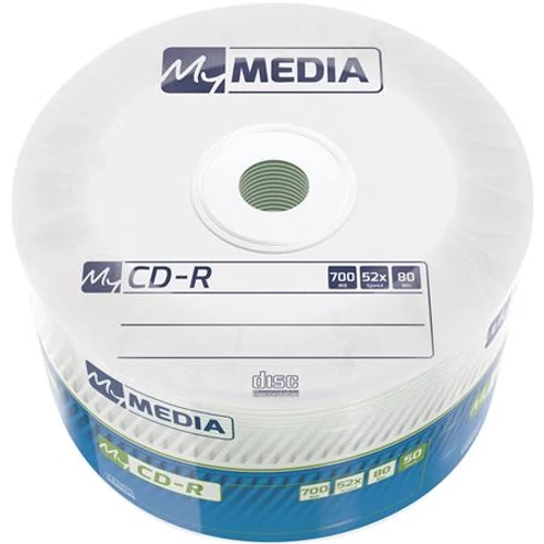 CD-R lemez, 700MB, 52x, 50 db, zsugor csomagolás, MYMEDIA (by VERBATIM)
