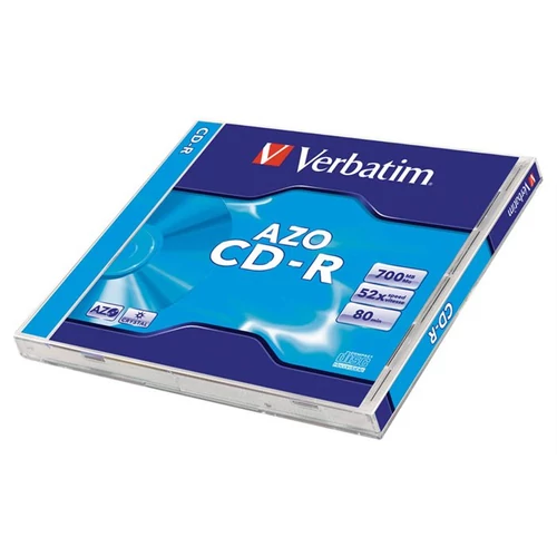 CD-R lemez, Crystal bevonat, AZO, 700MB, 52x, 1 db, normál tok, VERBATIM 
