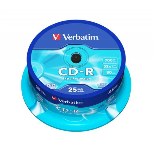 VERBATIM CDV7052B25DL CD-R DataLife cake box CD lemez 25db/csomag