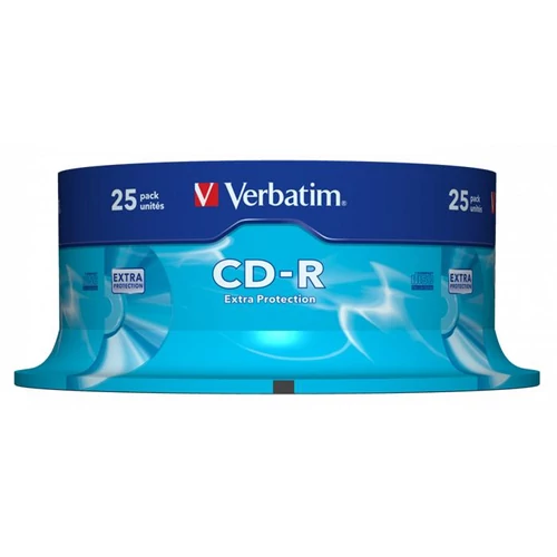 VERBATIM CDV7052B25DL CD-R DataLife cake box CD lemez 25db/csomag