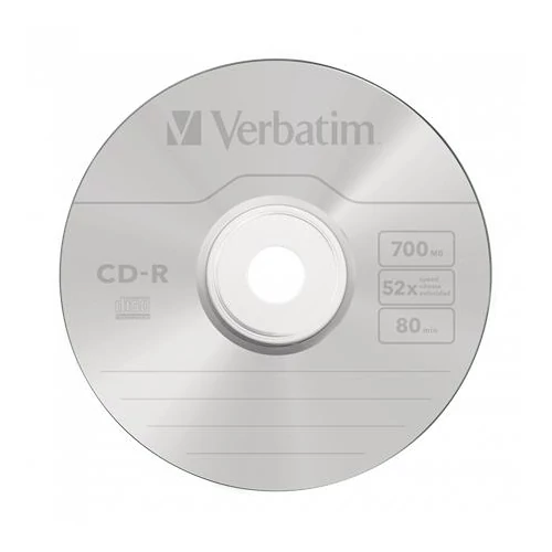 VERBATIM CDV7052B25 CD-R Crystal cake box CD lemez 25db/csomag