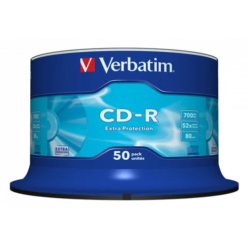 CD-R lemez, 700MB, 52x, 50 db, hengeren, VERBATIM 
