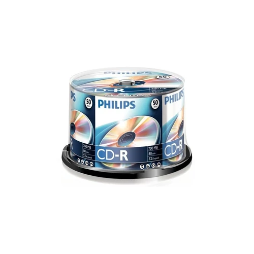 Philips CD-R80CB 52x cake box lemez 50db/csomag