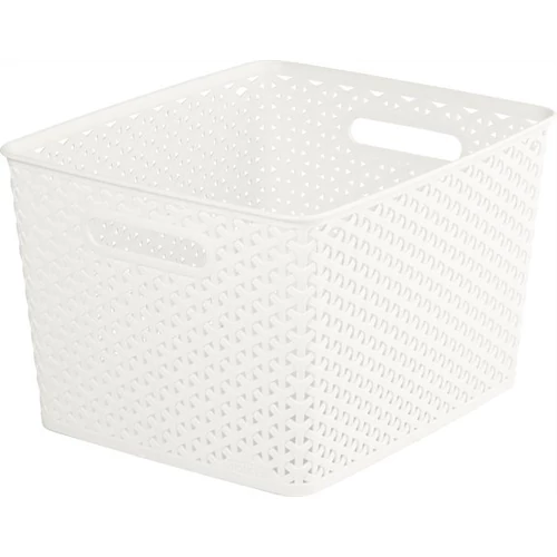 Rattan hatású kosár, 18l, törtfehér, CURVER 