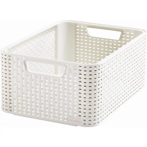 Rattan hatású kosár, 18l, törtfehér, CURVER 