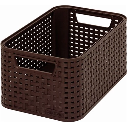 Rattan hatású kosár, 6l, sötétbarna, CURVER 