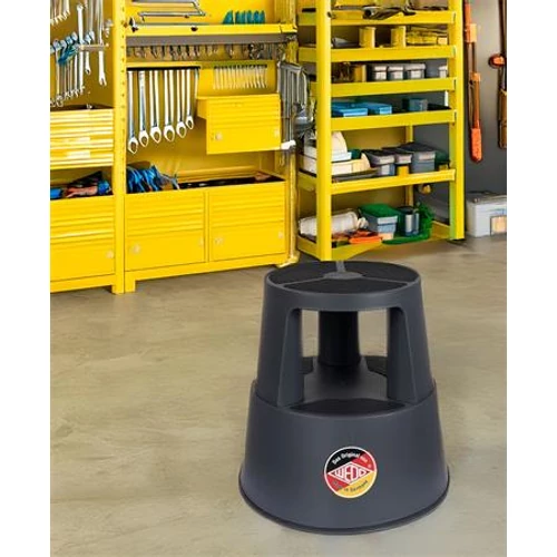 Gurulós polipropilén zsámoly, WEDO, sötétszürke