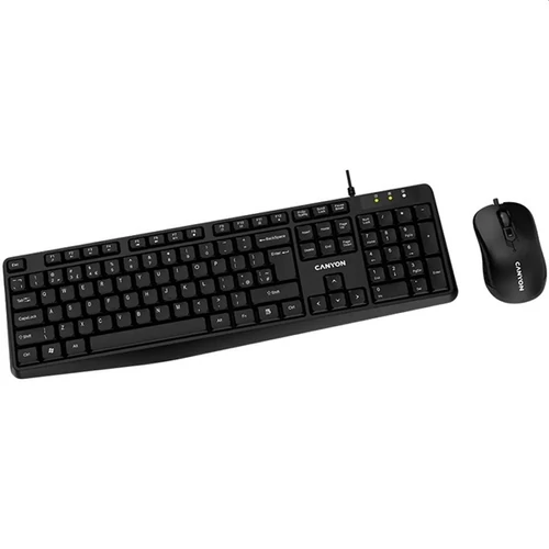 Canyon CNE-CSET1-HU Classic Wired billentyűzet + egér Black HU