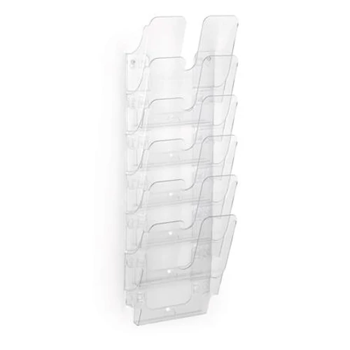 Prospektustartó, fali, álló, 6db, A4, DURABLE 