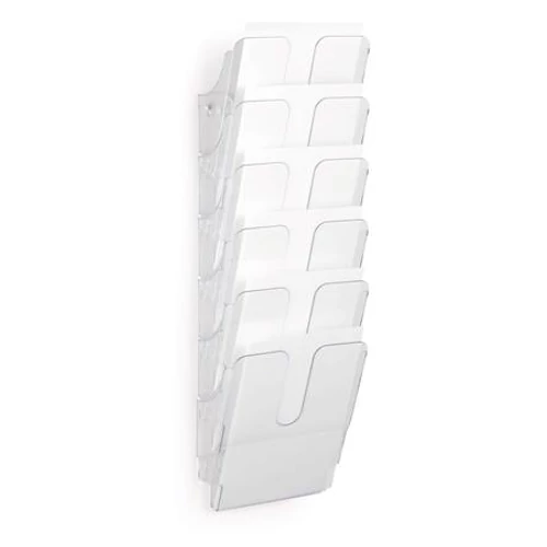 Prospektustartó, fali, álló, 6db, A4, DURABLE 