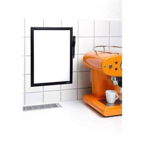 Mágneses tasak, A4, öntapadó, jegyzetelhető, DURABLE DURAFRAME® 